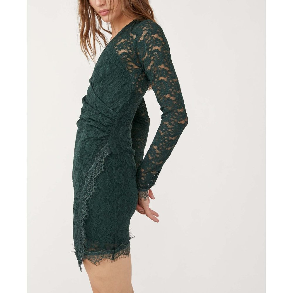 🎉LAST CHANCE🎉 NWT Free People Pearl Lace Mini / Deepest Spruce - Picture 2 of 7